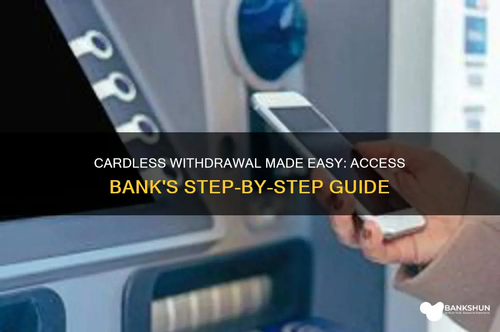 how to do cardless withdrawal access bank