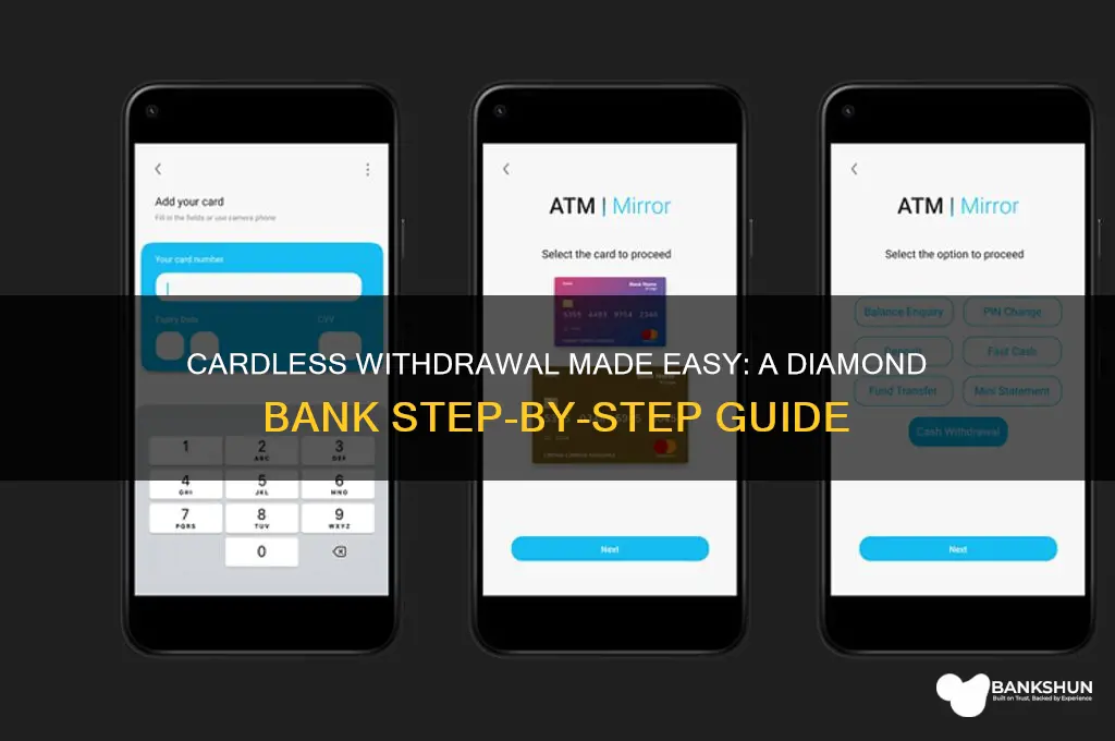 how to do cardless withdrawal diamond bank