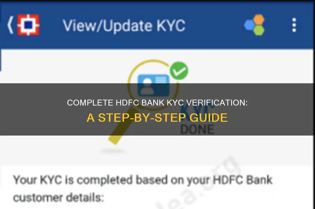 how to do kyc for hdfc bank
