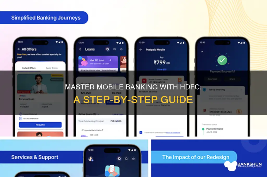 how to do mobile banking in hdfc