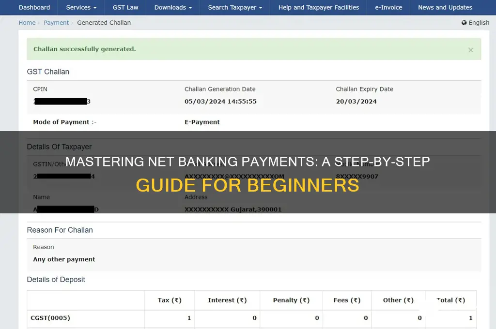how to do payment by net banking