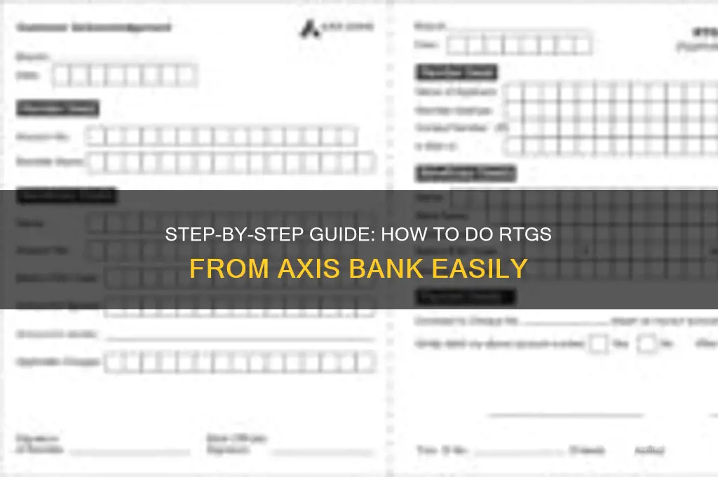 how to do rtgs from axis bank