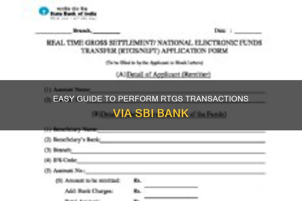 how to do rtgs from bank sbi