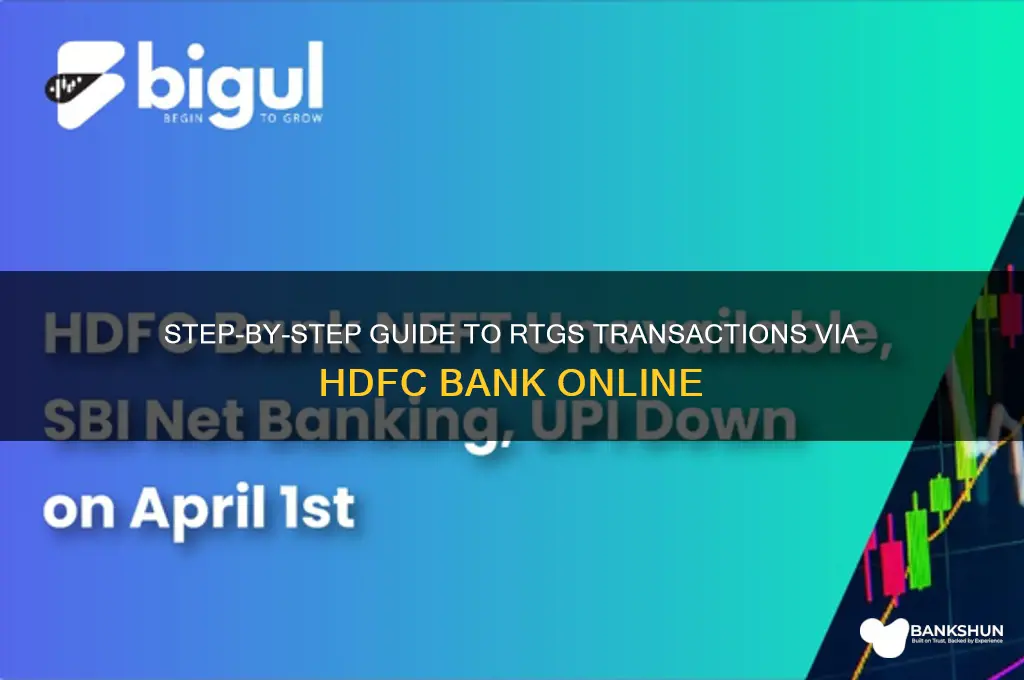 how to do rtgs from hdfc bank