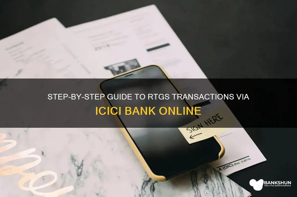 how to do rtgs from icici bank