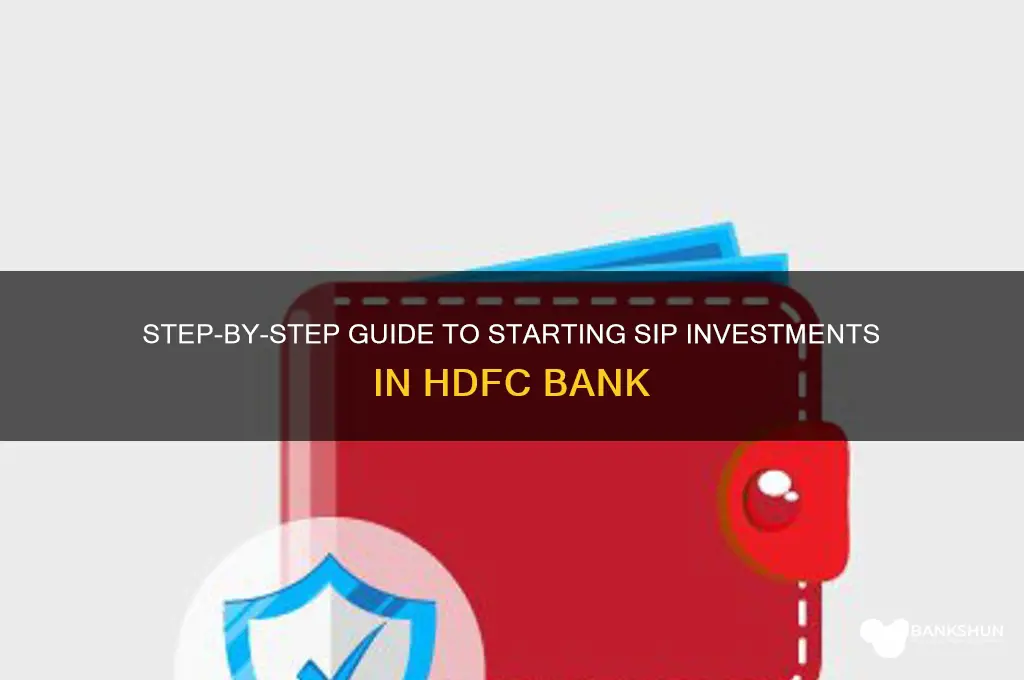 how to do sip in hdfc bank