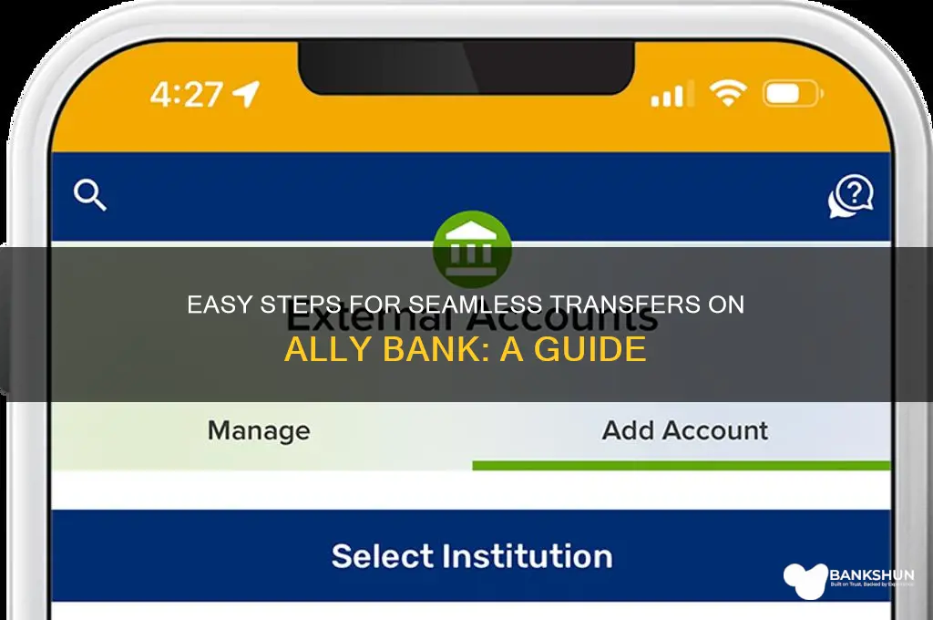 how to do transfers on ally bank
