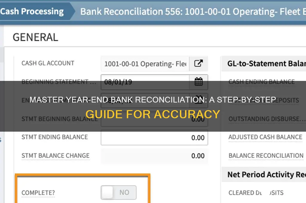 how to do year end bank reconciliation