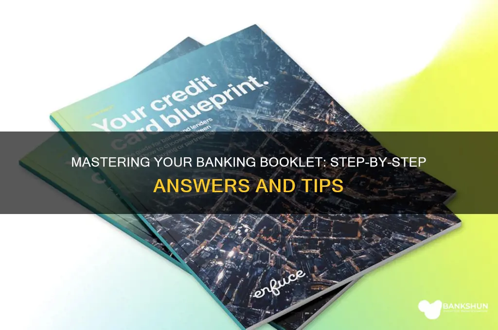 how to do your banking booklet answers