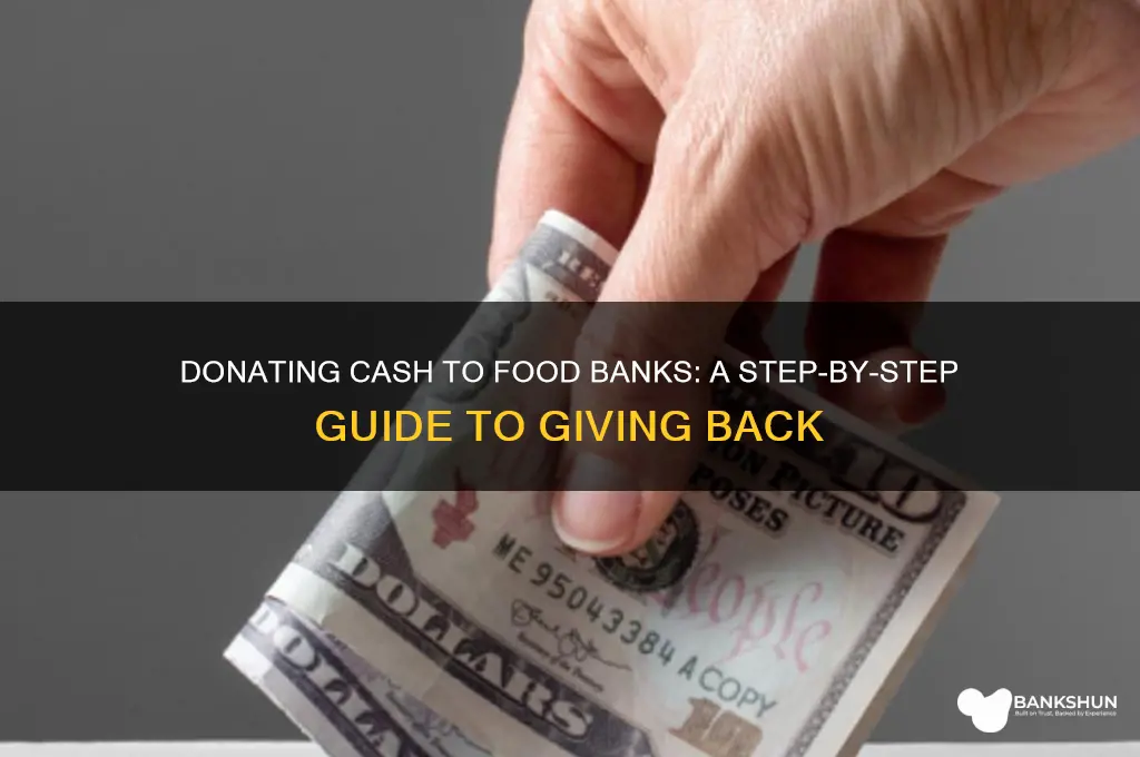 how to donate cash to food bank
