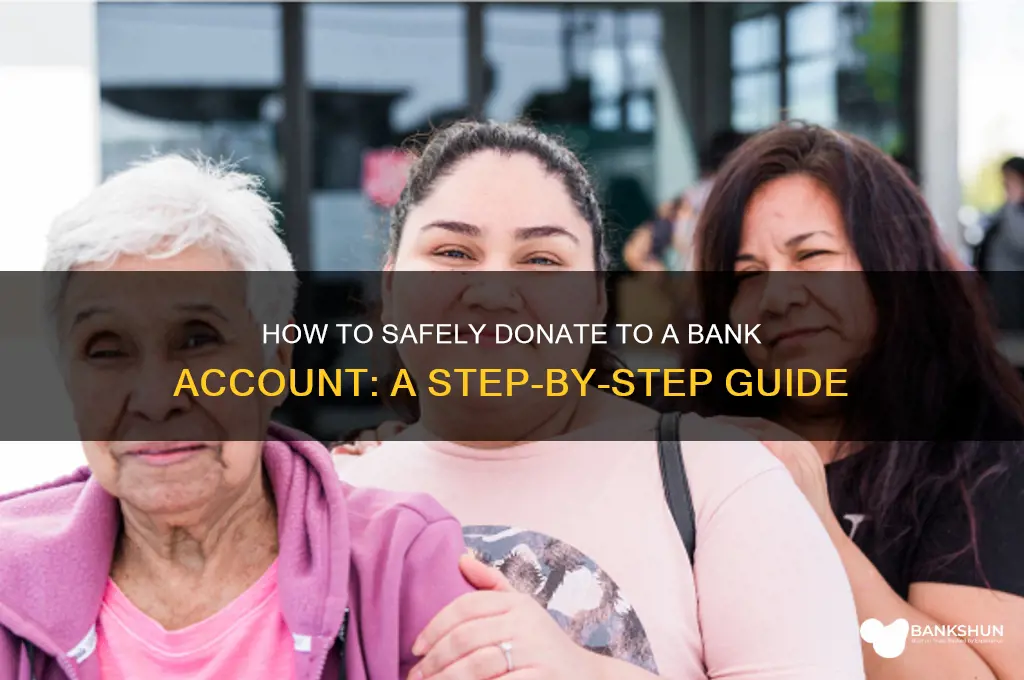 how to donate to a bank accoun