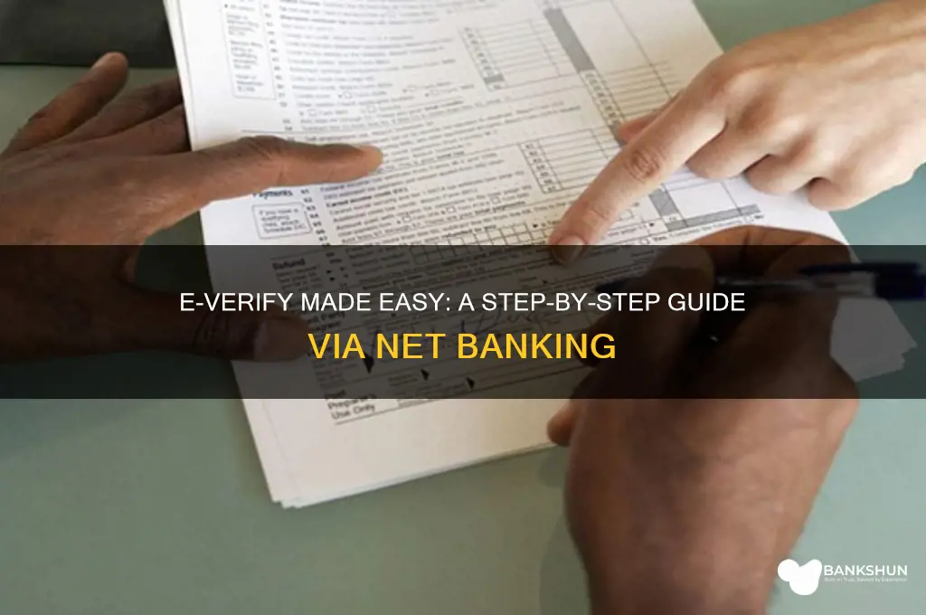 how to e verify through net banking