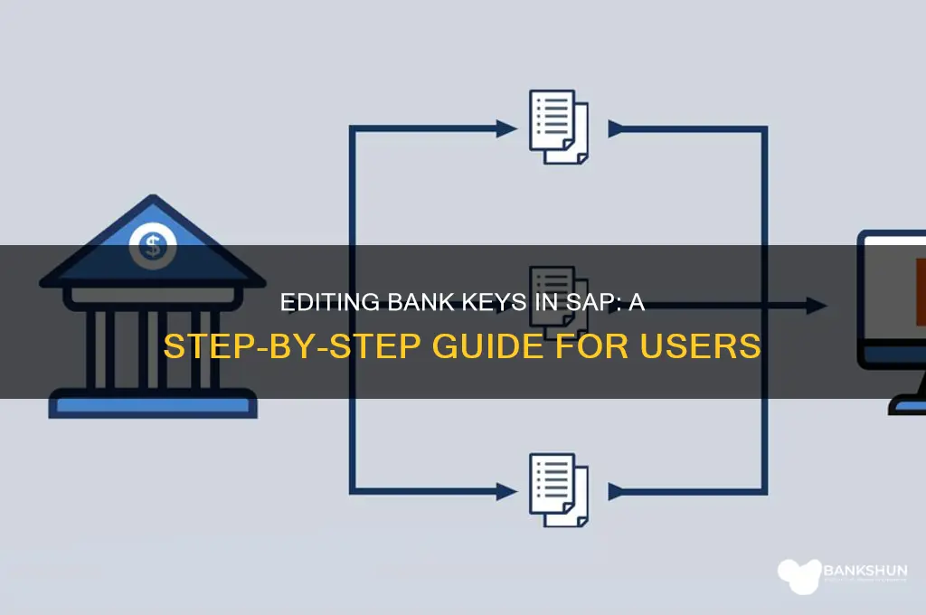 how to edit bank key in sap