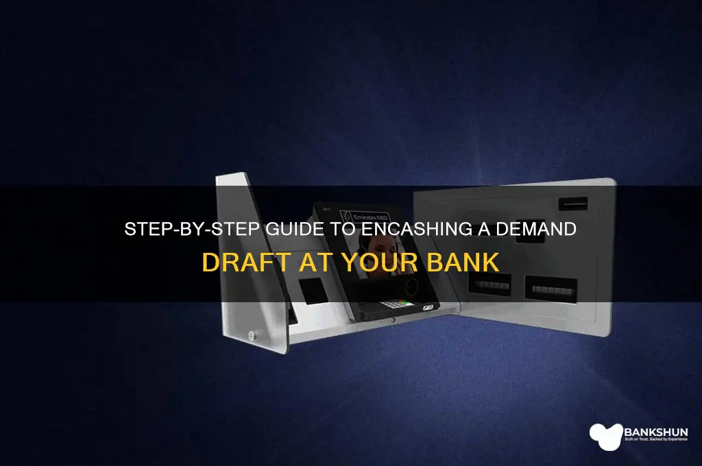 how to encash demand draft in bank
