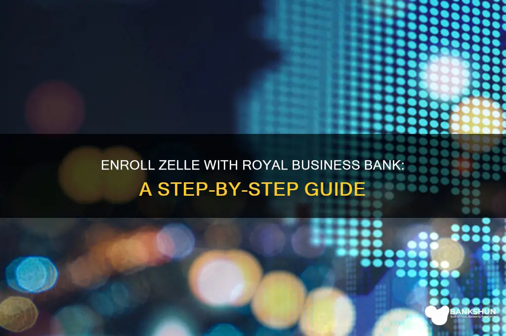 how to enroll zelle royal business bank