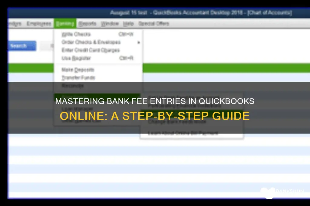 how to enter bank fees in qbo