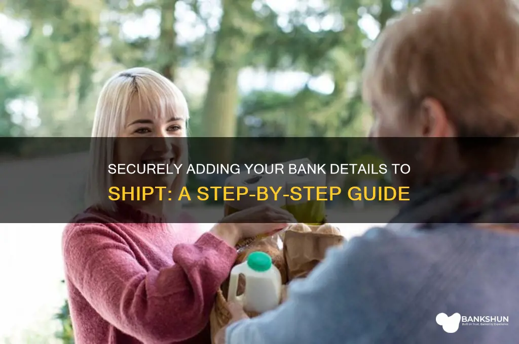 how to enter bank info for shipt