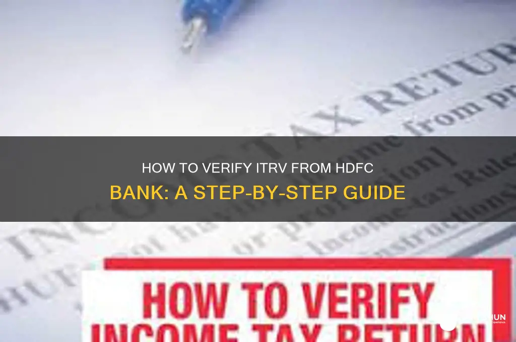 how to everify itrv from hdfc bank