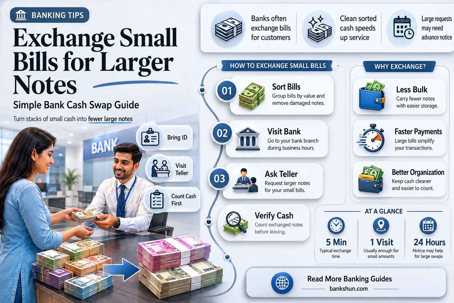 do banks give bigger bills for ones