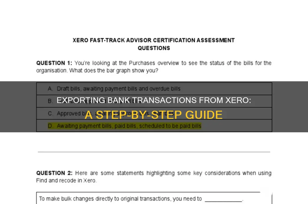 how to export bank transactions from xero