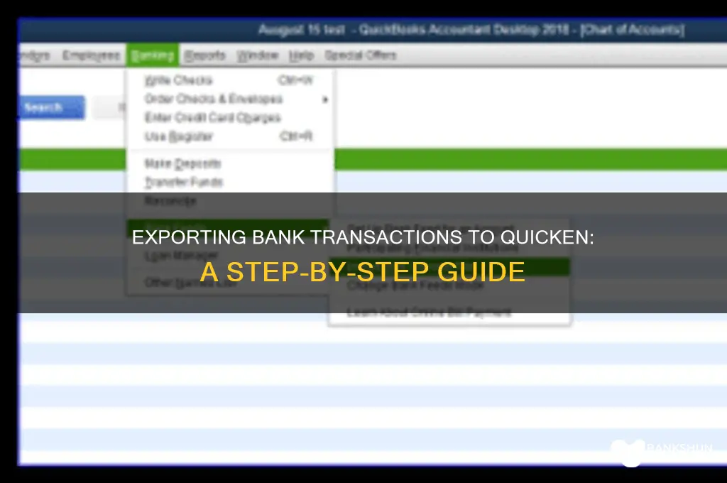 how to export bank transactions to quicken