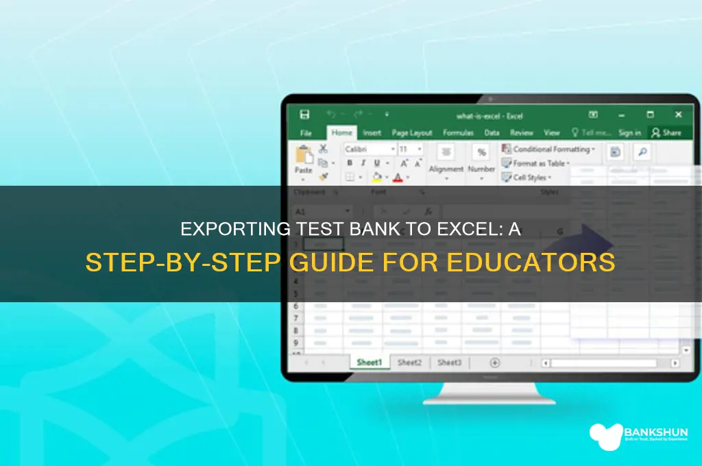 how to export test bank as excel