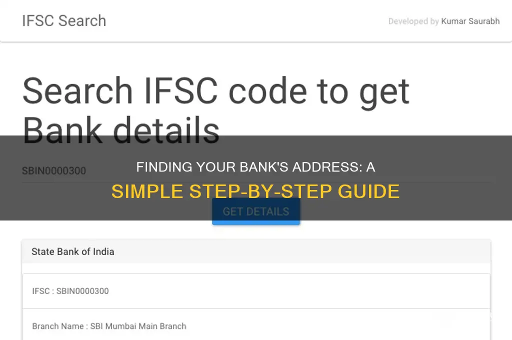how to figure out my bank address