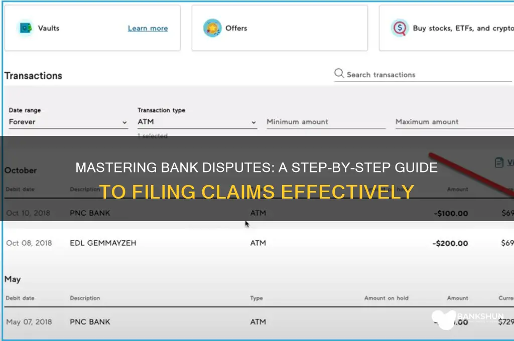 how to file a dispute with bank