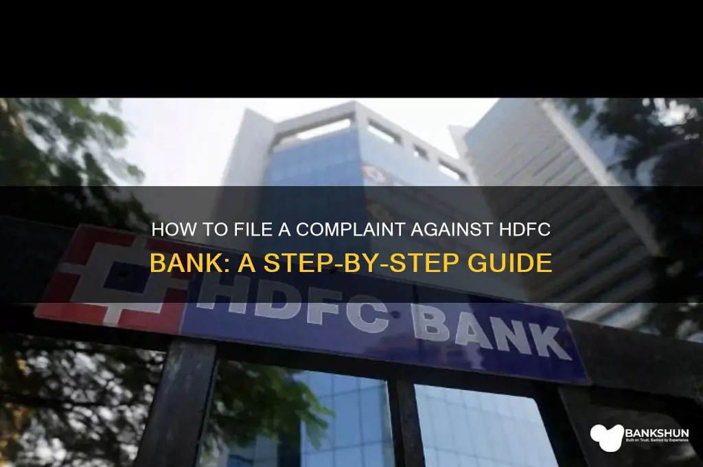 how to file complaint against hdfc bank