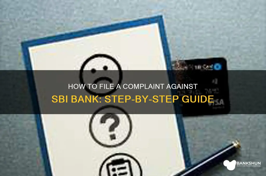 how to file complaint against sbi bank