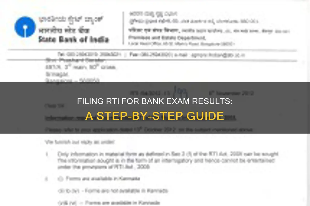 how to file rti for bank result