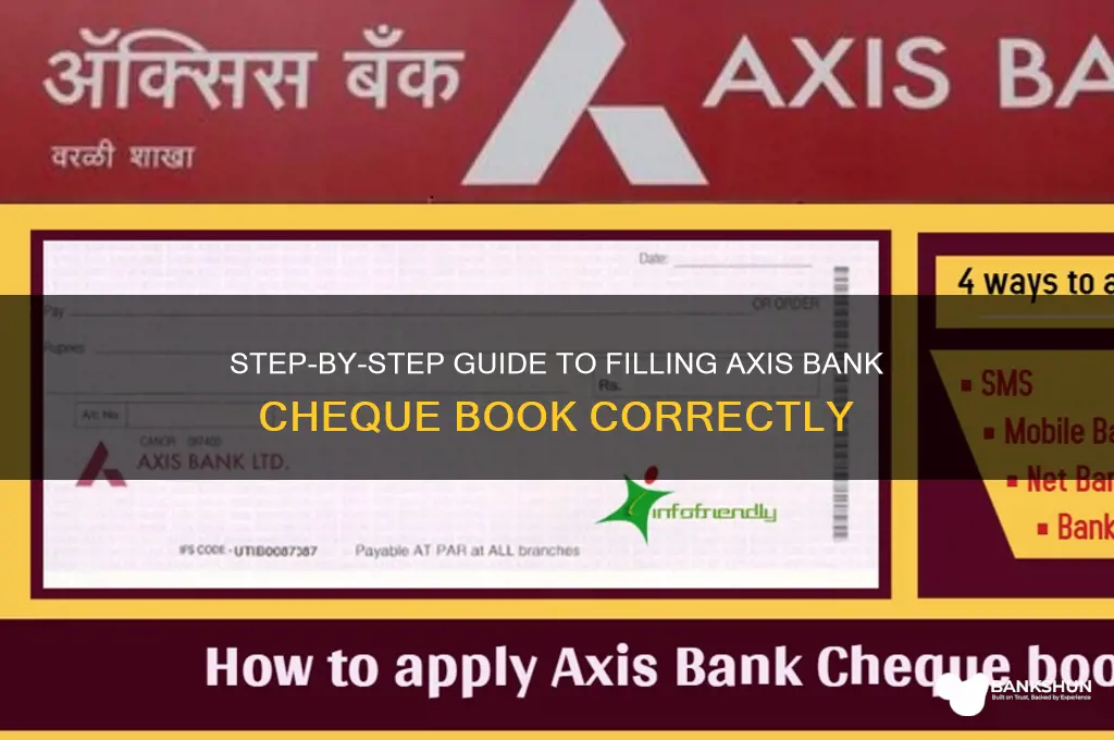 how to fill axis bank cheque book
