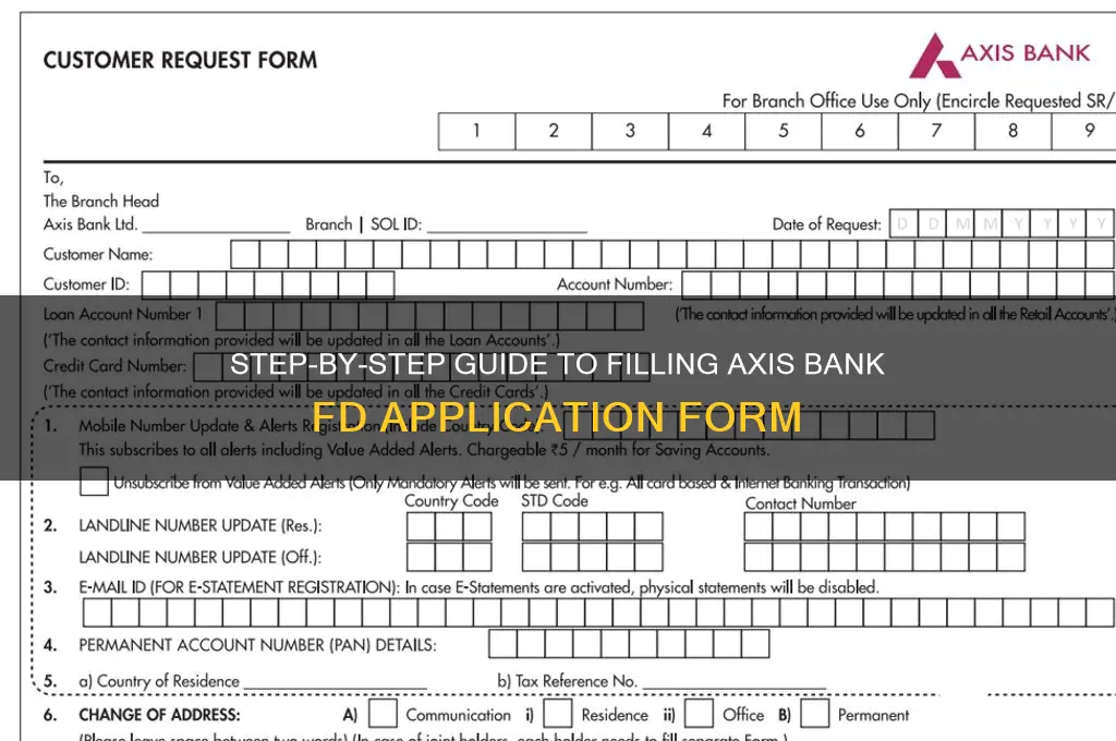 how to fill axis bank fd form