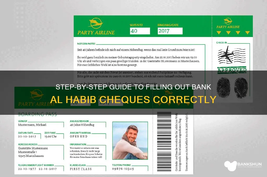 how to fill bank al habib cheque