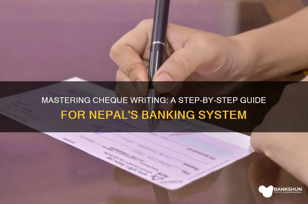 how to fill bank cheque in nepal
