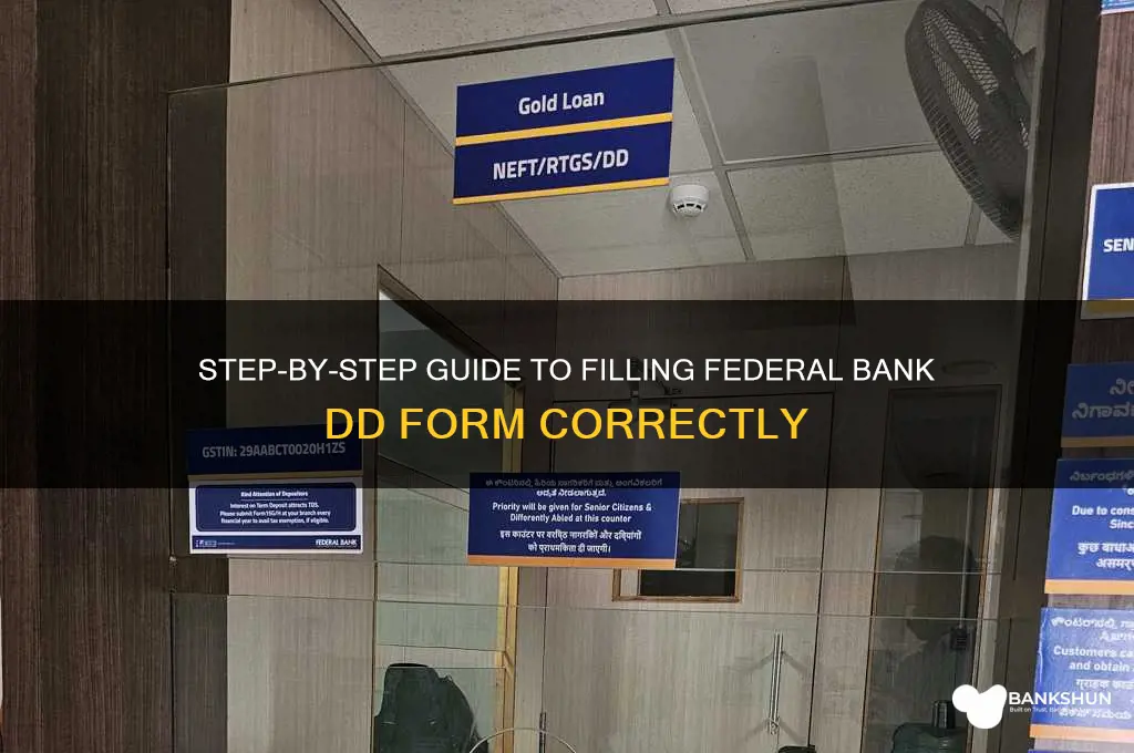 how to fill federal bank dd form