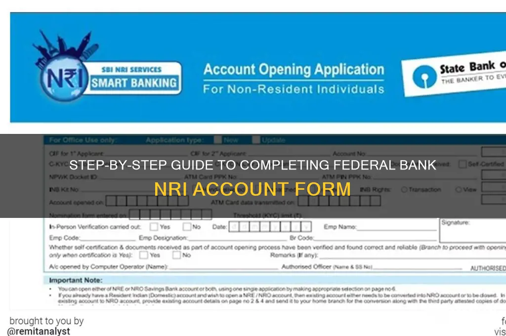 how to fill federal bank nri form