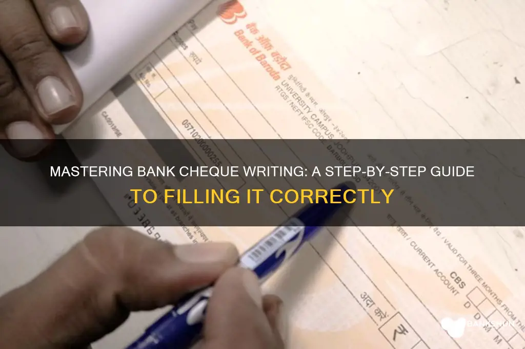 how to fill in a bank cheque
