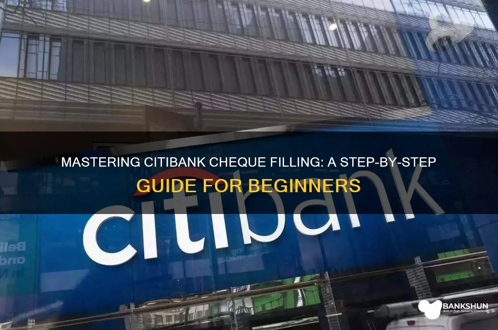 how to fill in citi bank cheque