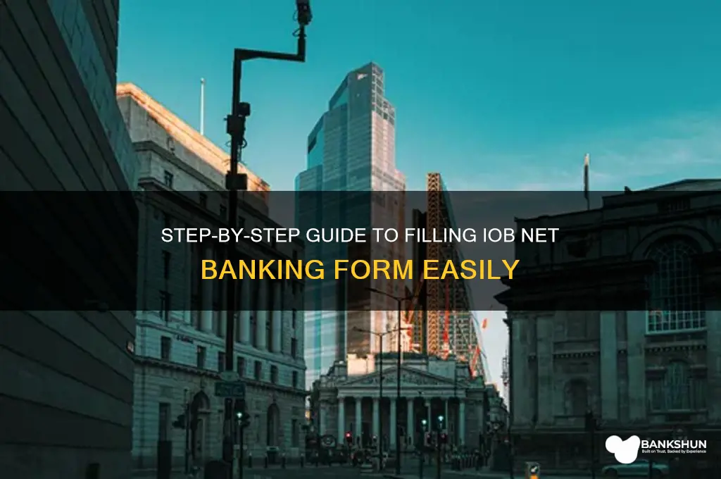 how to fill iob net banking form