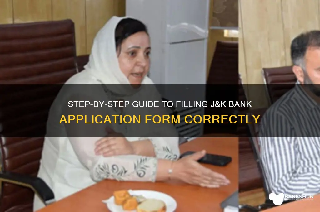 how to fill j&k bank form