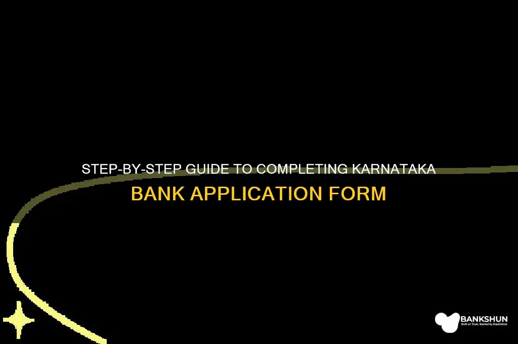 how to fill karnataka bank application form