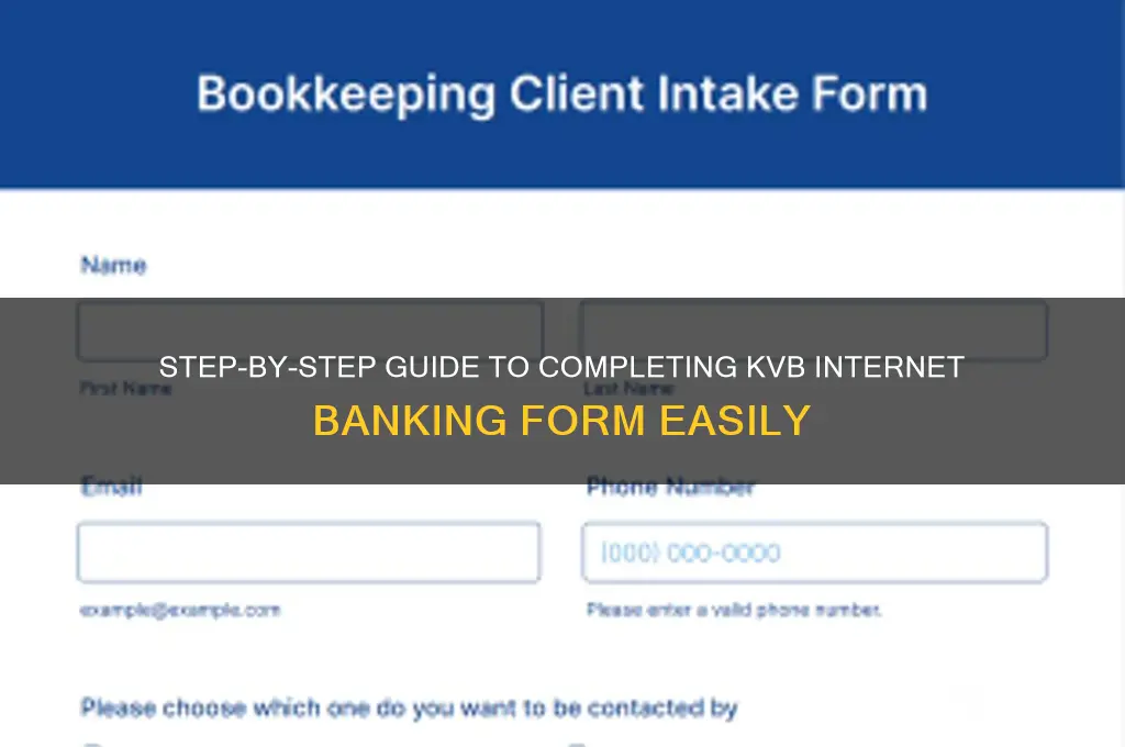 how to fill kvb internet banking form