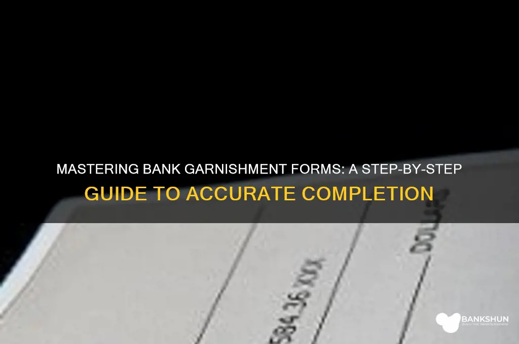 how to fill out a bank garnishment