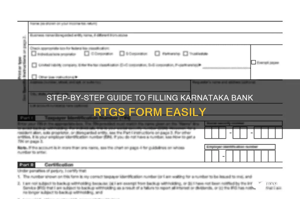 how to fill rtgs form karnataka bank