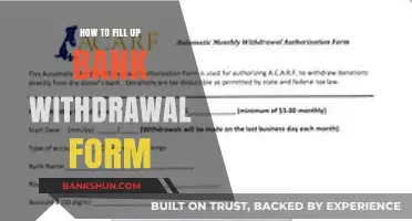 Mastering Bank Withdrawals: A Step-by-Step Guide to Filling Forms