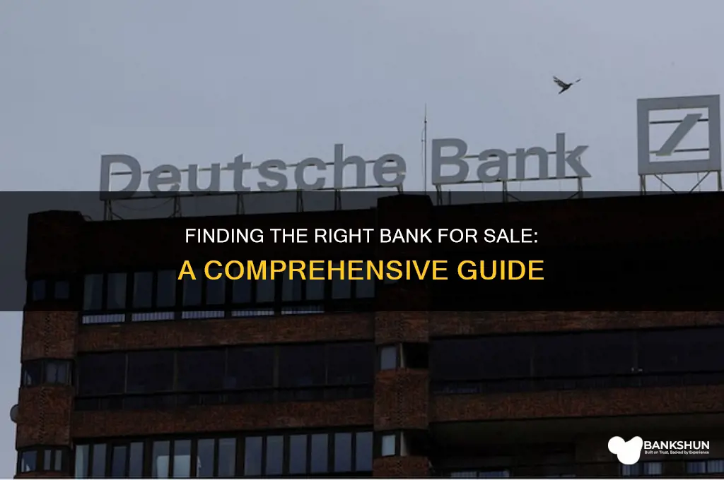 how to find a bank for sale