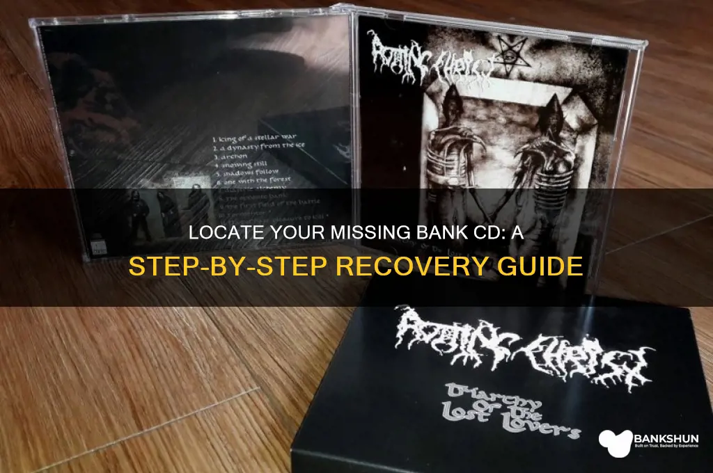 how to find a lost bank cd