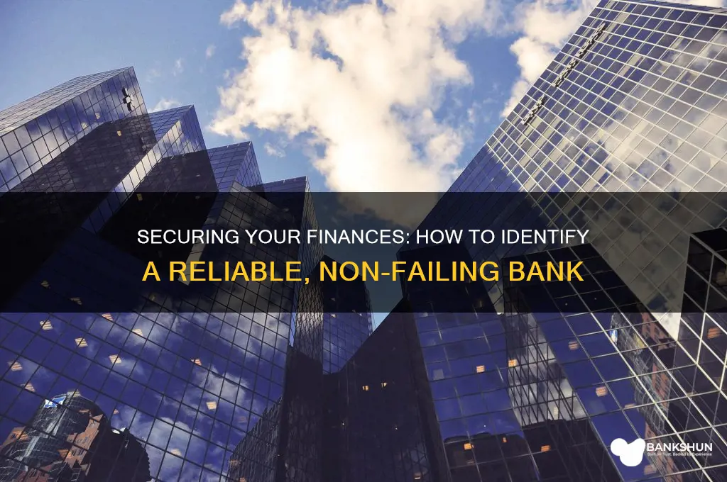 how to find a non failing bank