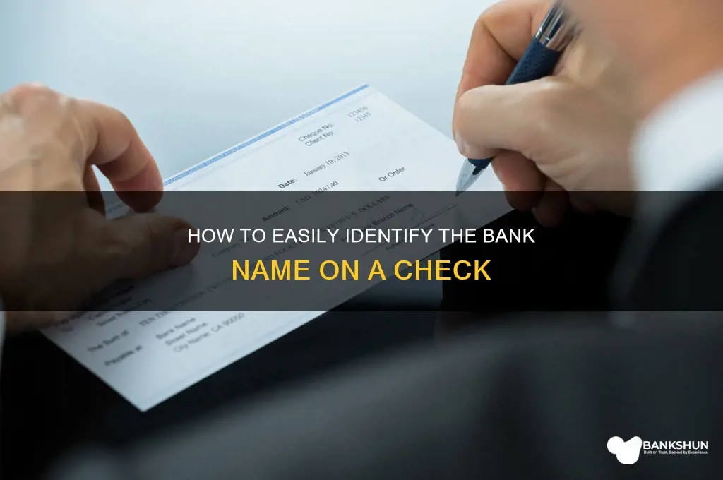 how to find bank name on chech